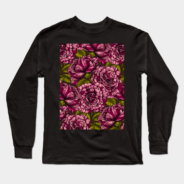 Roses for you, bicolor Long Sleeve T-Shirt by katerinamk